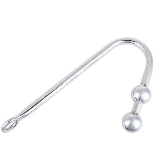 Two Balls 4417 Pleasurable Stainless Anal Hook Steel 0819